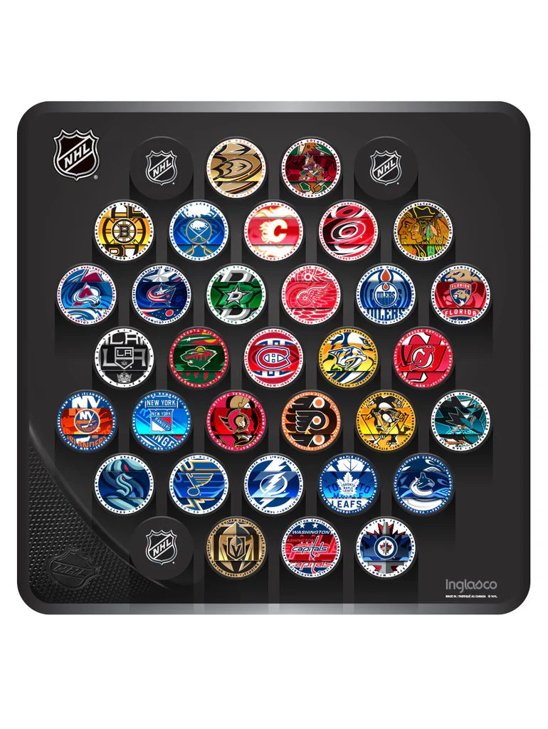 NHL Inglasco 32 Teams Medallion Logo Hockey Puck Large Wall Plaque product image 1, provided for visual reference and