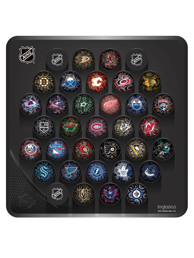 NHL Inglasco 32 Teams Clone Logo Hockey Puck Large Wall Plaque product image 1, provided for visual reference and product