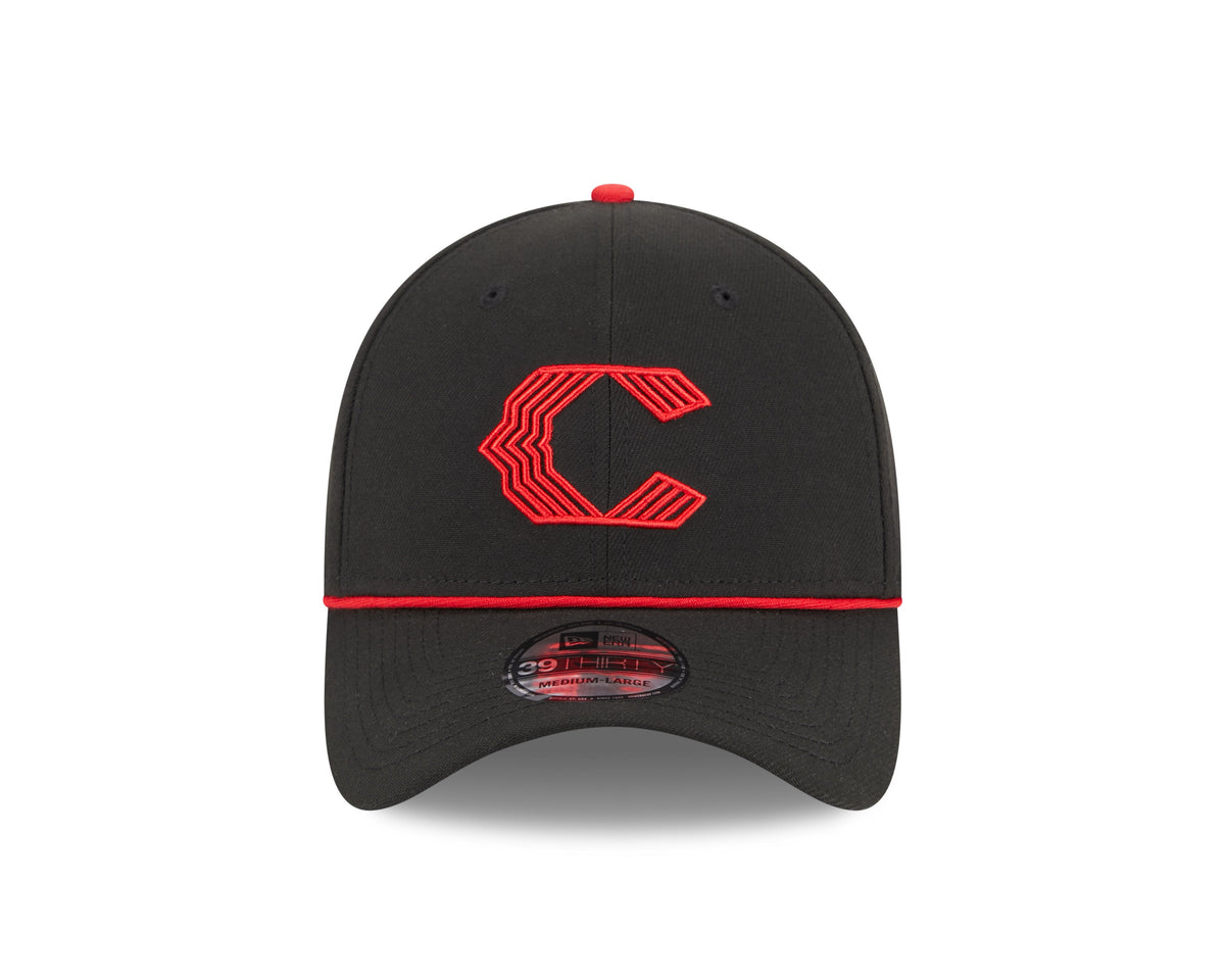 Cincinnati Reds MLB New Era Men Black 39Thirty 2023 City Connect Stretch Fit Hat product image 5, provided for visual
