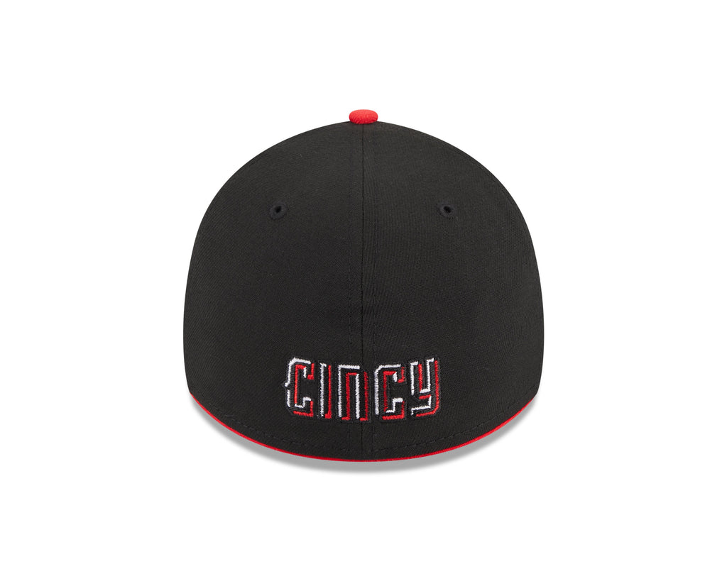 Cincinnati Reds MLB New Era Men Black 39Thirty 2023 City Connect Stretch Fit Hat product image 2, provided for visual