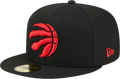 Toronto Raptors NBA New Era Men Black 59Fifty Fitted Hat product image 1, provided for visual reference and product detail