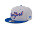 New York Mets MLB New Era Men Grey/Royal Blue 9Fifty 2025 Batting Practice Snapback product image 1, provided for visual