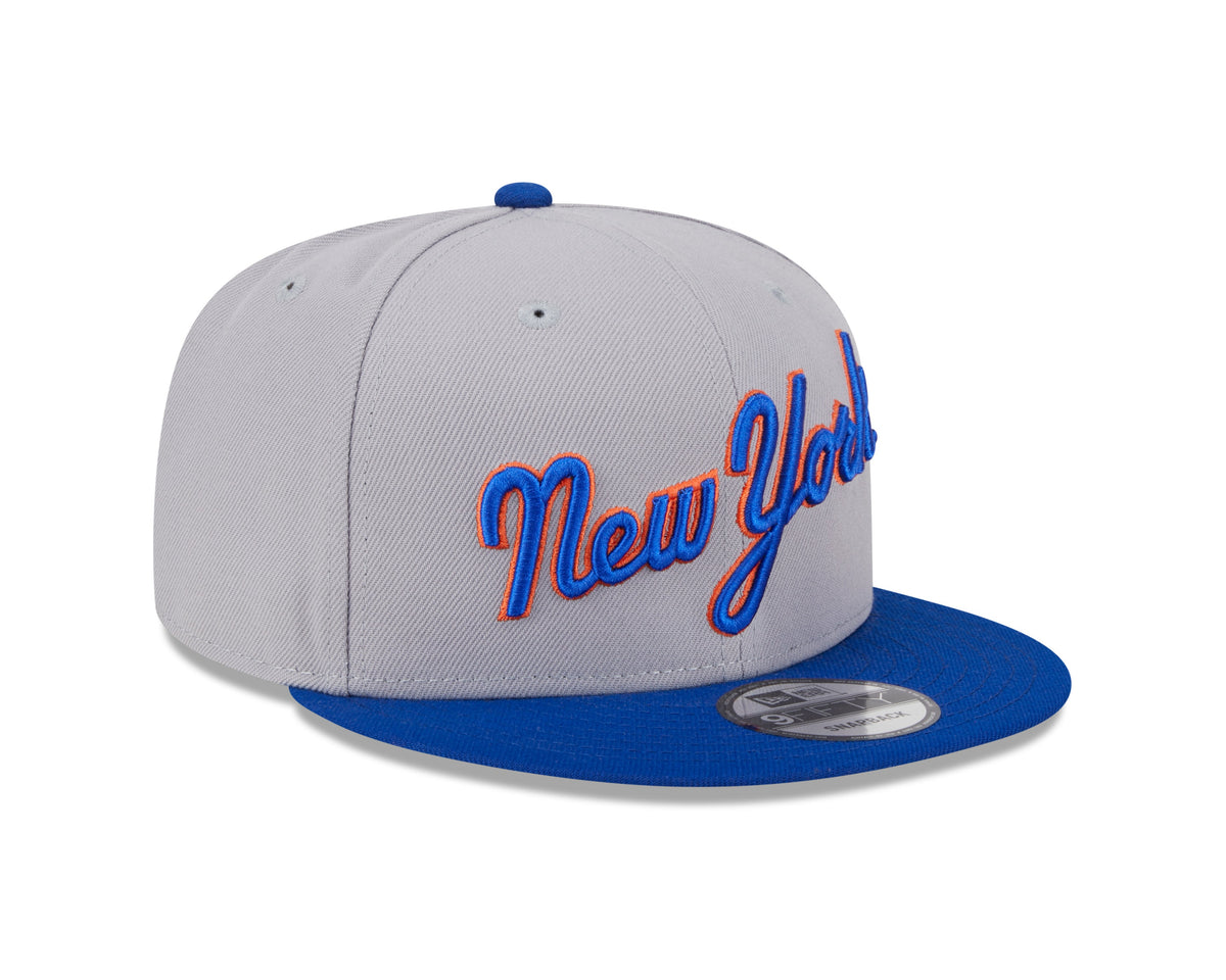 New York Mets MLB New Era Men Grey/Royal Blue 9Fifty 2025 Batting Practice Snapback product image 3, provided for visual