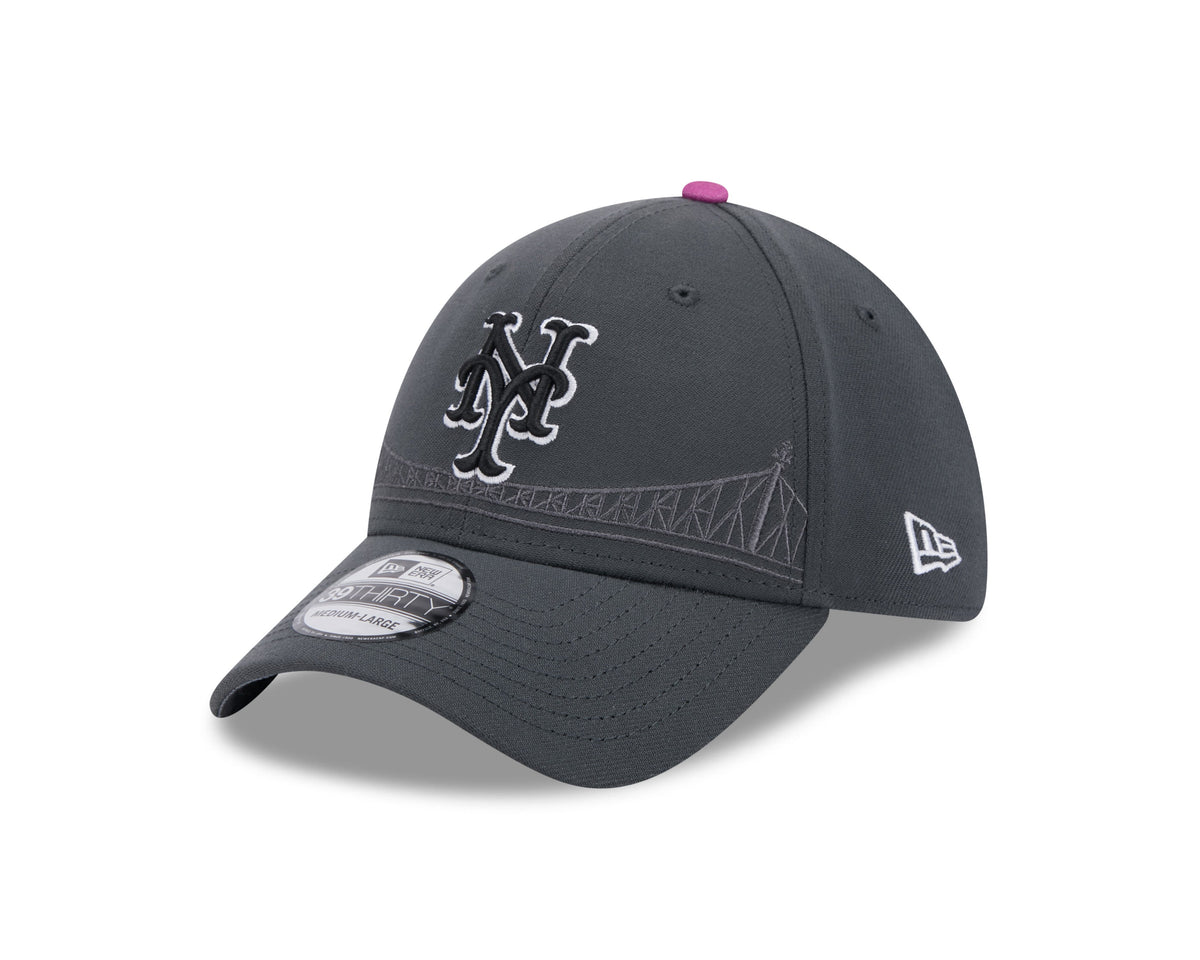 New York Mets MLB New Era Men Grey 39Thirty 2024 City Connect Stretch Fit Hat product image 1, provided for visual reference