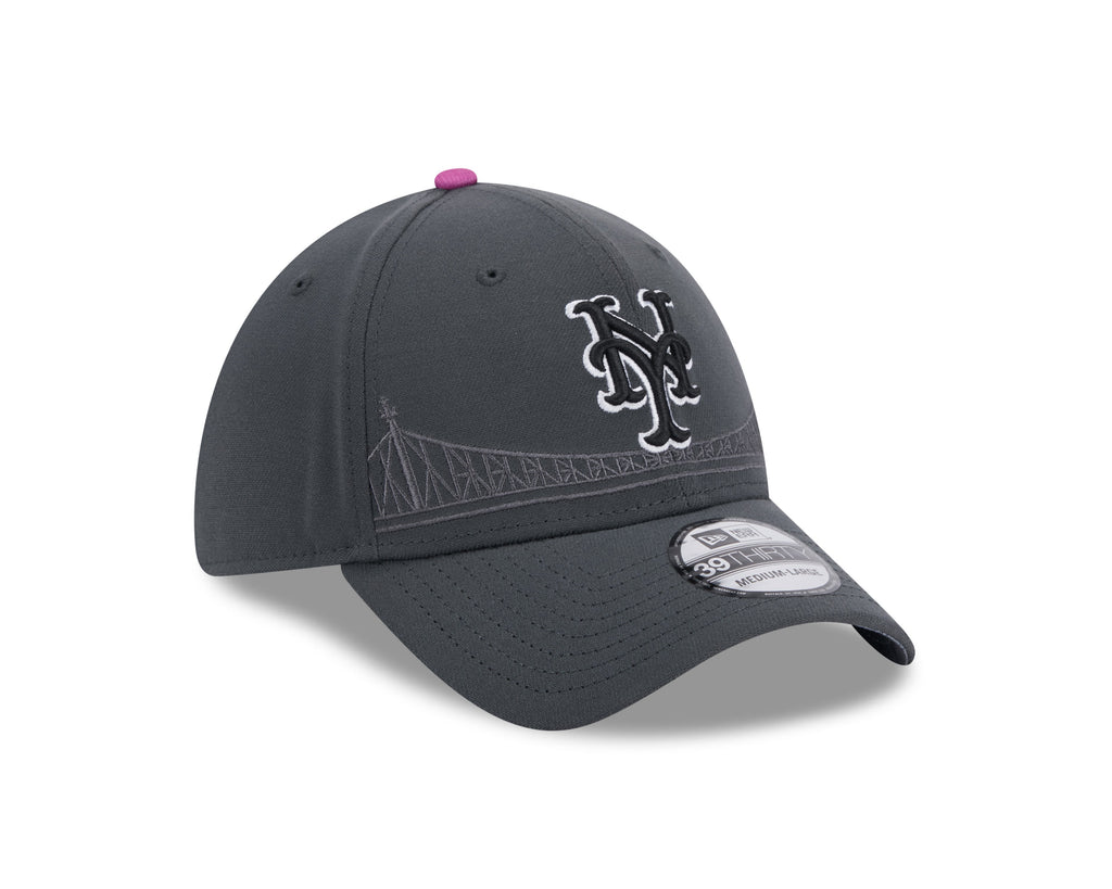 New York Mets MLB New Era Men Grey 39Thirty 2024 City Connect Stretch Fit Hat product image 4, provided for visual reference