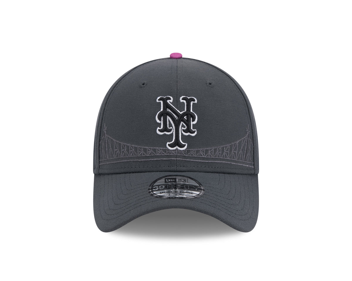 New York Mets MLB New Era Men Grey 39Thirty 2024 City Connect Stretch Fit Hat product image 5, provided for visual reference