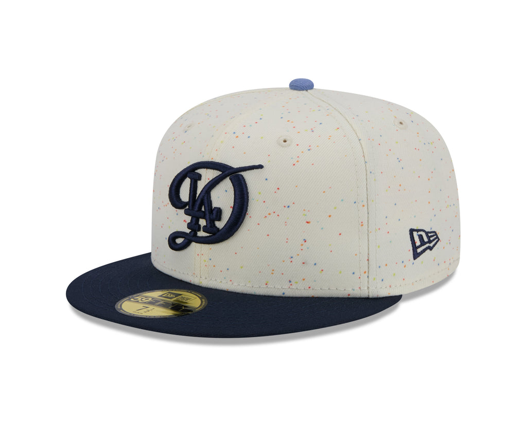 Los Angeles Dodgers MLB New Era Beige/Black 59Fifty 2024 City Connect Fitted Hat product image 1, provided for visual