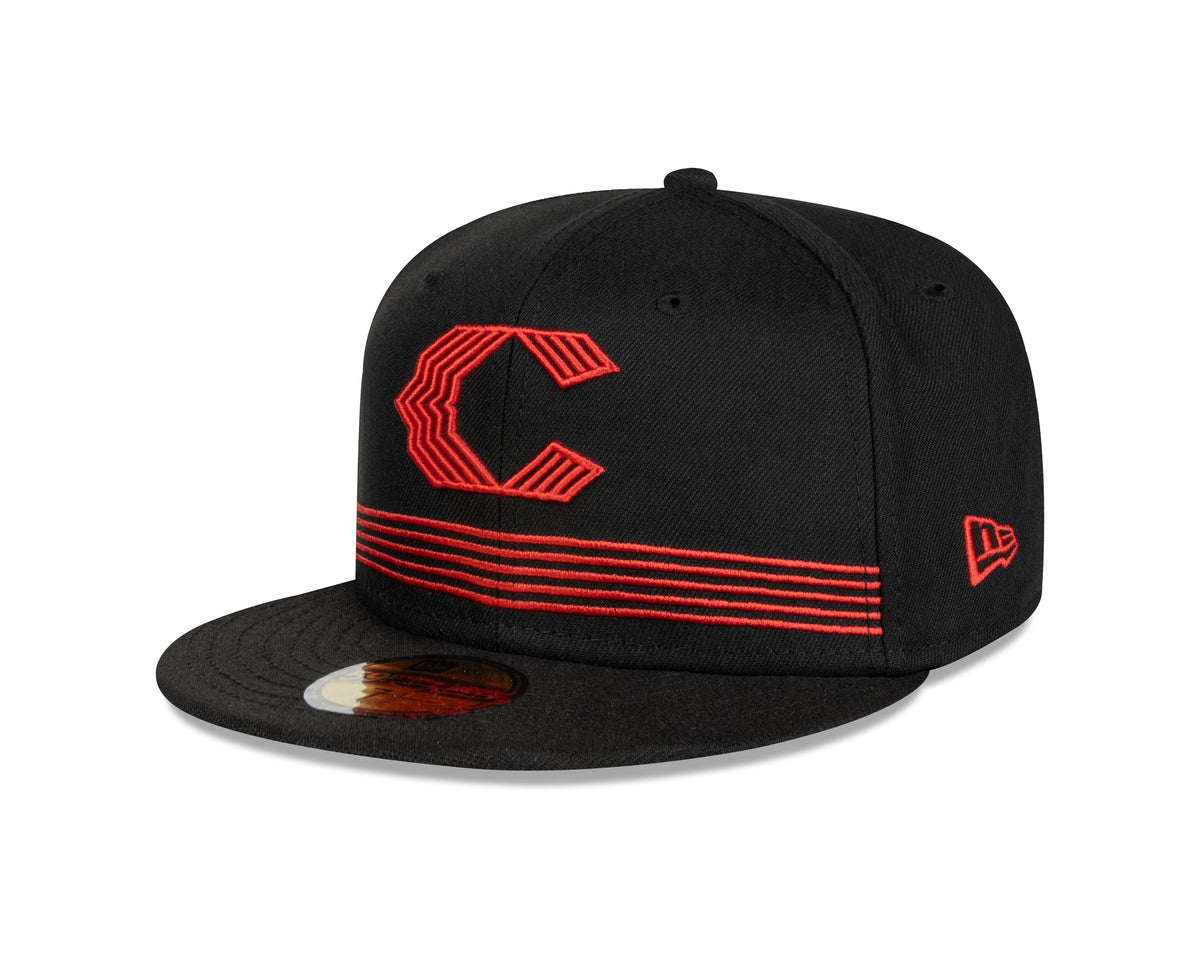 Cincinnati Reds MLB New Era Men Black 59Fifty 2023 City Connect Fitted Hat product image 1, provided for visual reference