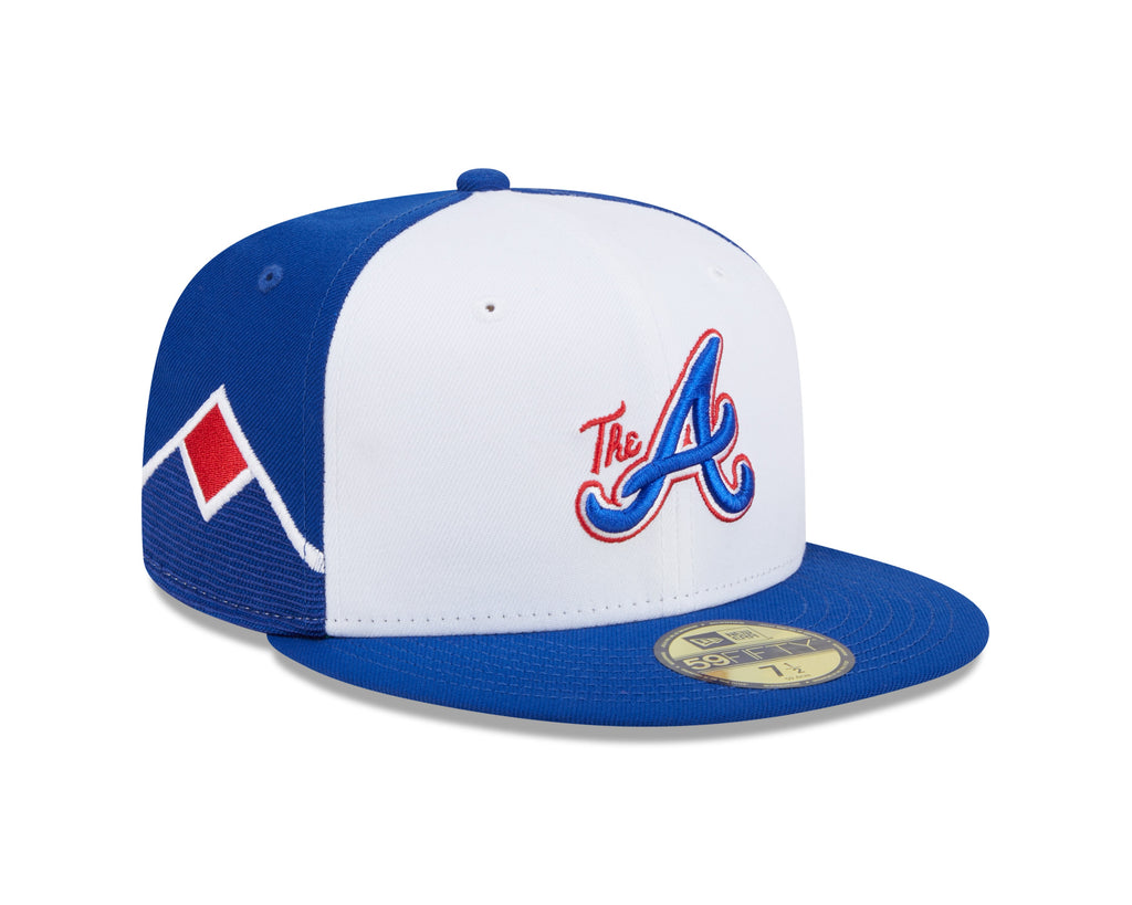 Atlanta Braves MLB New Era Men White/Royal 59Fifty 2023 City Connect Fitted Hat product image 7, provided for visual