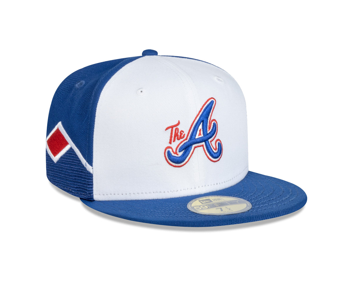 Atlanta Braves MLB New Era Men White/Royal 59Fifty 2023 City Connect Fitted Hat product image 3, provided for visual