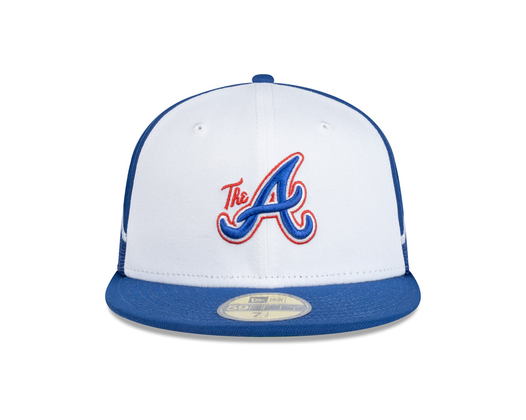 Atlanta Braves MLB New Era Men White/Royal 59Fifty 2023 City Connect Fitted Hat product image 5, provided for visual