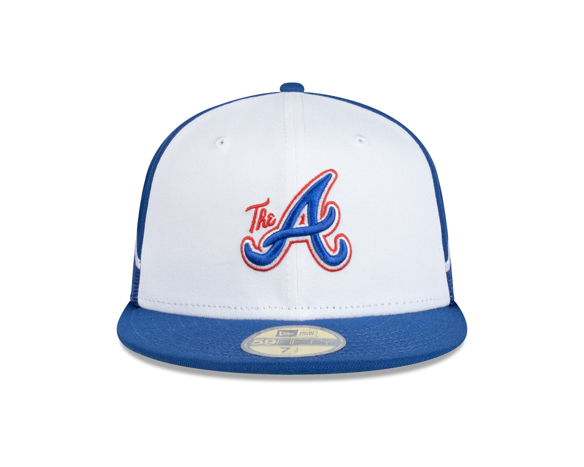 Atlanta Braves MLB New Era Men White/Royal 59Fifty 2023 City Connect Fitted Hat product image 5, provided for visual