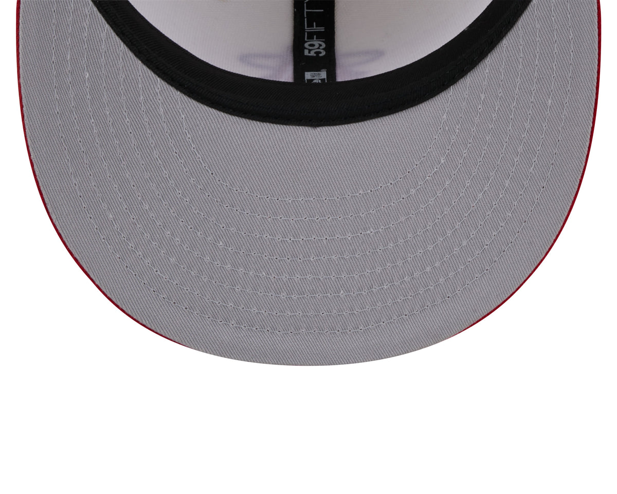 Anaheim Angels MLB New Era Men Beige/Red 59Fifty 2022 City Connect Fitted Hat product image 7, provided for visual reference