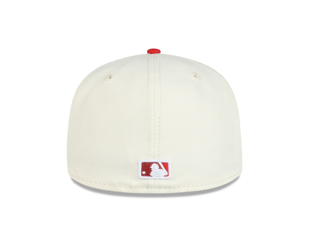 Anaheim Angels MLB New Era Men Beige/Red 59Fifty 2022 City Connect Fitted Hat product image 5, provided for visual reference