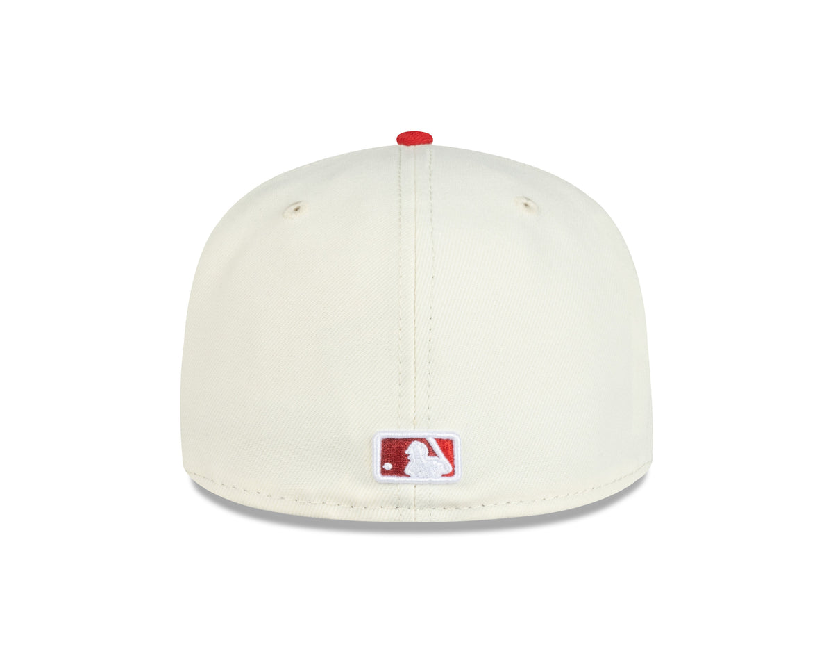 Anaheim Angels MLB New Era Men Beige/Red 59Fifty 2022 City Connect Fitted Hat product image 5, provided for visual reference