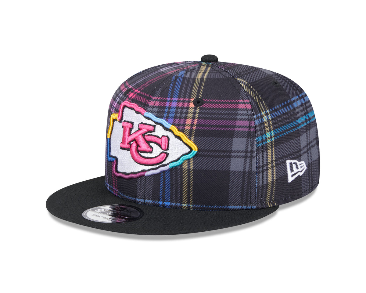 Kansas City Chiefs NFL New Era Men Black 9Fifty Crucial Catch Snapback product image 1, provided for visual reference and