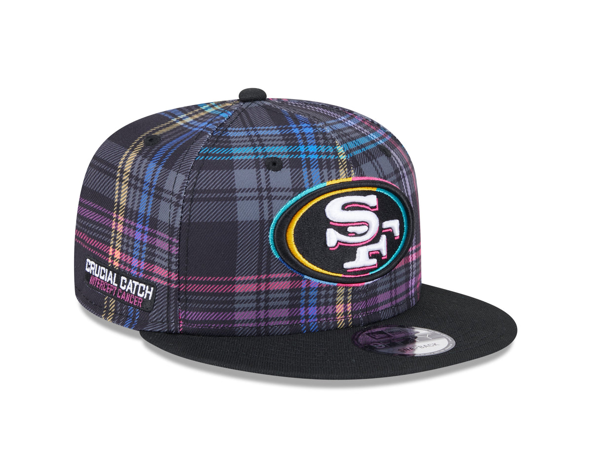 San Francisco 49ers NFL New Era Men Black 9Fifty Crucial Catch Snapback product image 6, provided for visual reference and