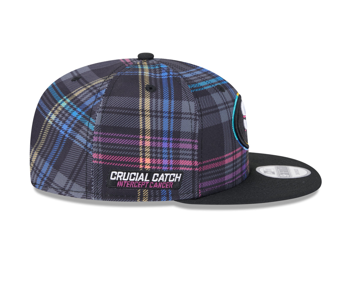 San Francisco 49ers NFL New Era Men Black 9Fifty Crucial Catch Snapback product image 4, provided for visual reference and