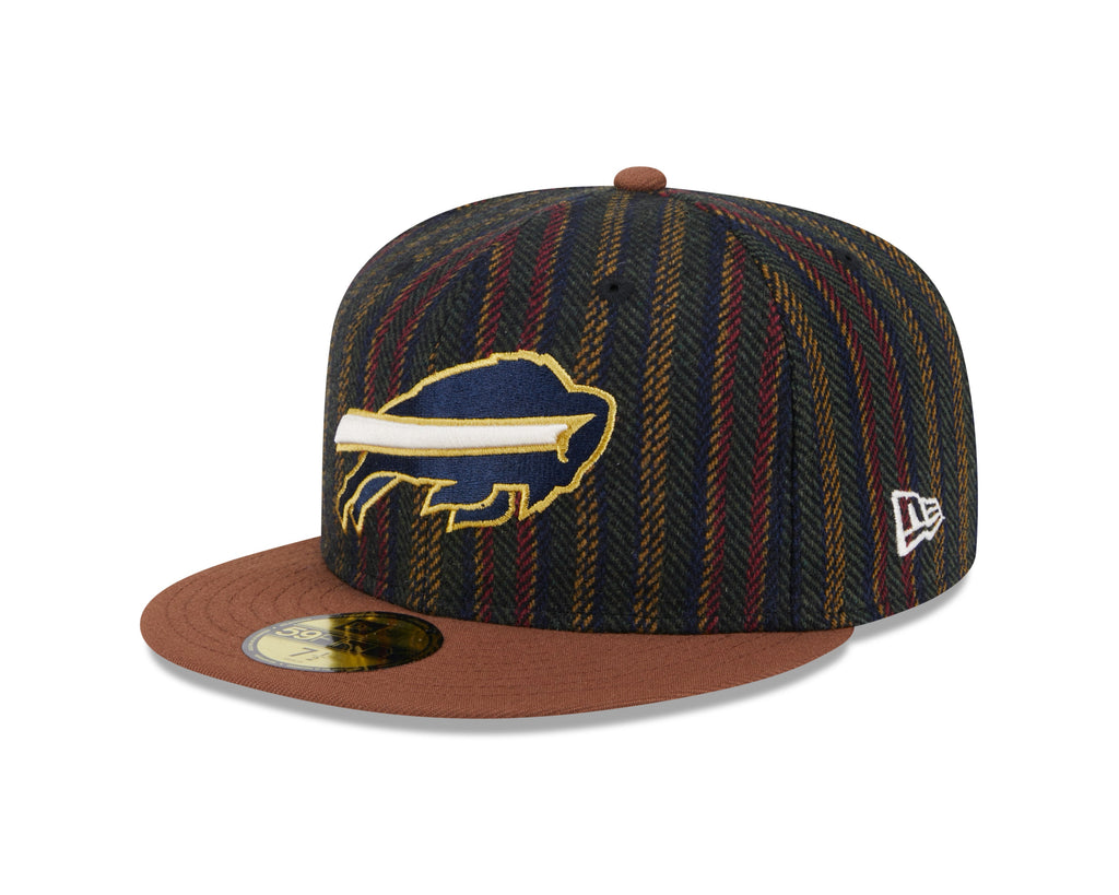 Buffalo Bills NFL New Era Men Vintage Herringbone 59Fifty 60th Anniversary Fitted Hat product image 3, provided for visual