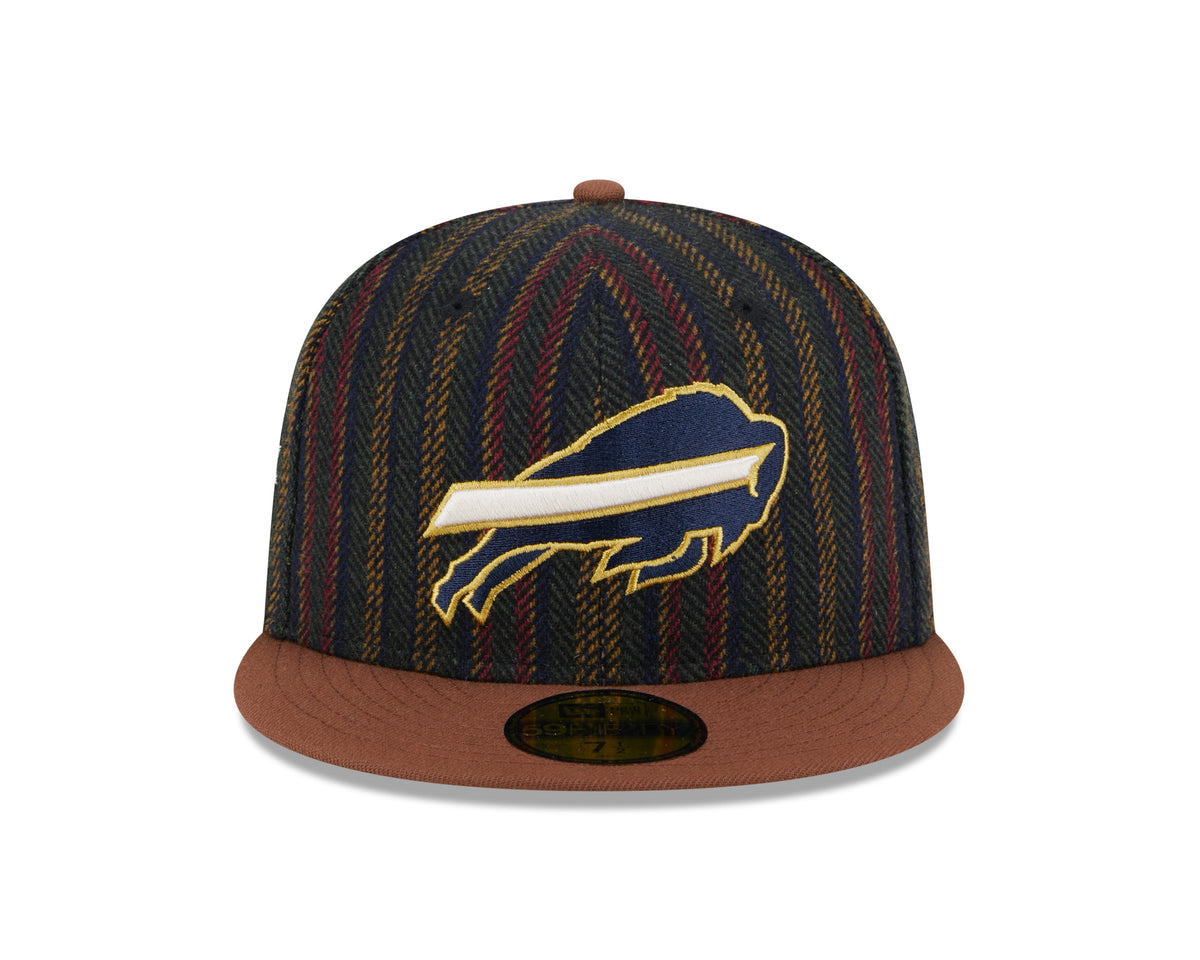 Buffalo Bills NFL New Era Men Vintage Herringbone 59Fifty 60th Anniversary Fitted Hat product image 6, provided for visual