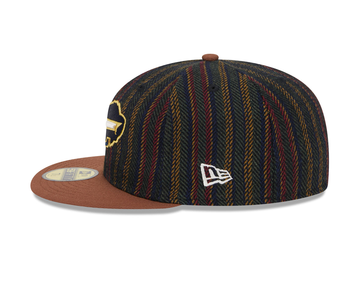 Buffalo Bills NFL New Era Men Vintage Herringbone 59Fifty 60th Anniversary Fitted Hat product image 7, provided for visual