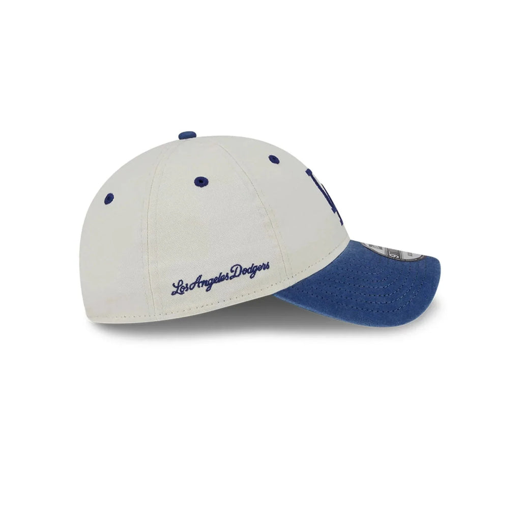 Los Angeles Dodgers MLB New Era Men White/Royal 9Twenty Classic Sidescript Adjustable Hat product image 4, provided for