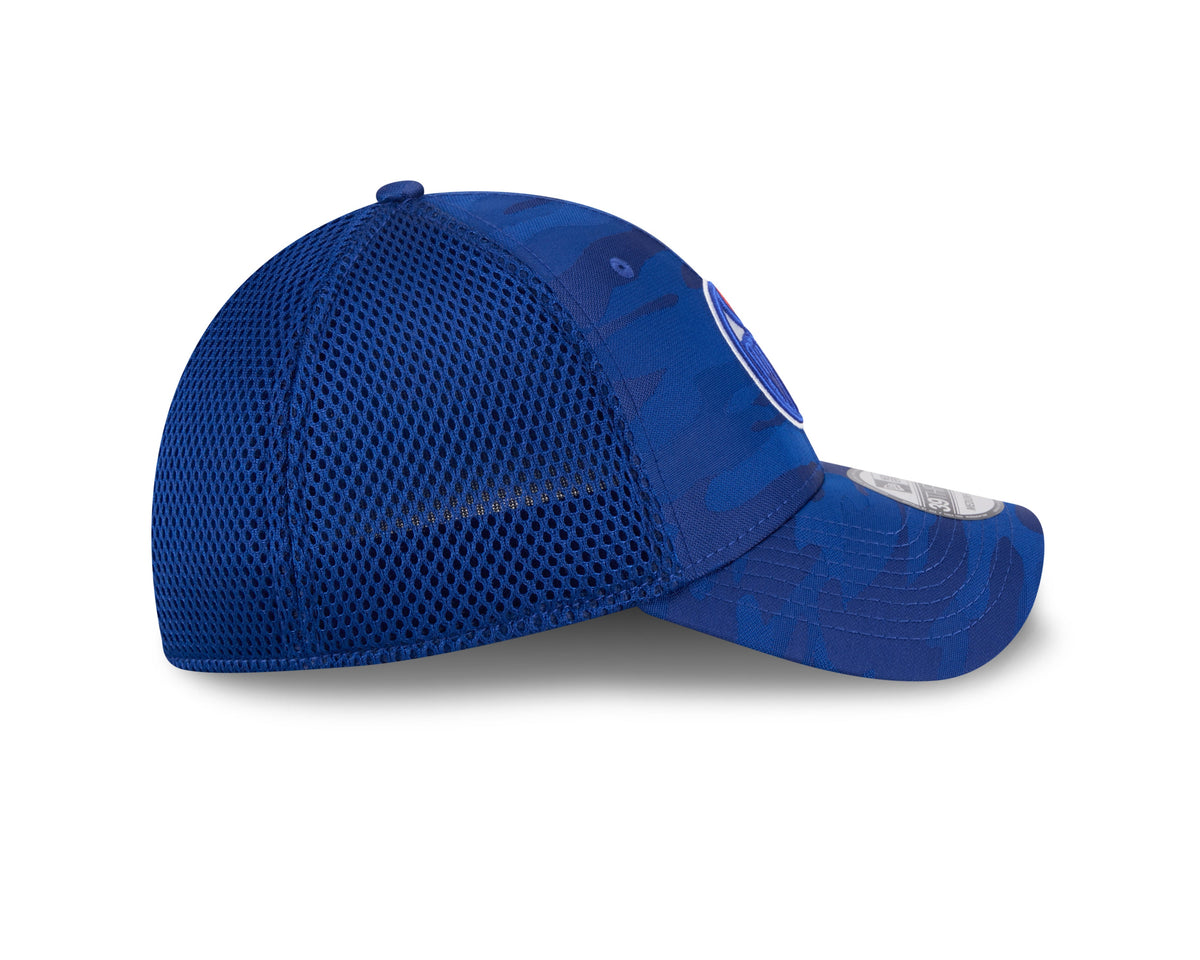 Edmonton Oilers NHL New Era Men Royal 39Thirty Camo Neo Stretch Fit Hat product image 4, provided for visual reference and