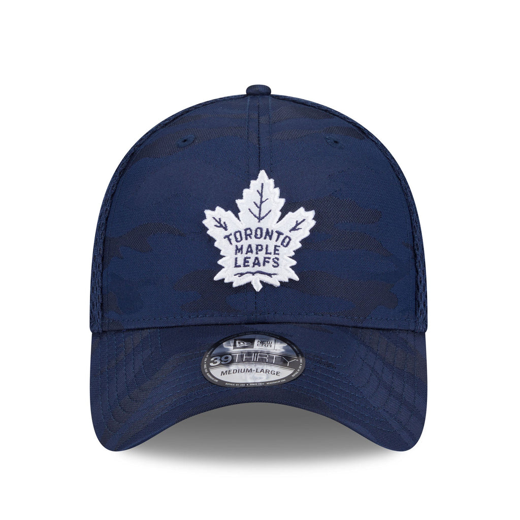 Toronto Maple Leafs NHL New Era Men Navy 39Thirty Camo Neo Stretch Fit Hat product image 4, provided for visual reference