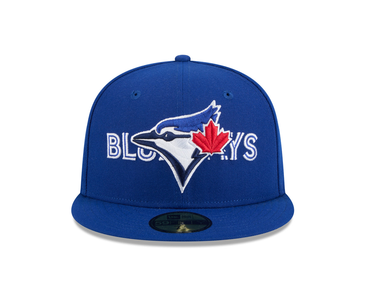 Toronto Blue Jays MLB New Era Men Royal Blue 59Fifty Overlap Script Fitted Hat product image 7, provided for visual