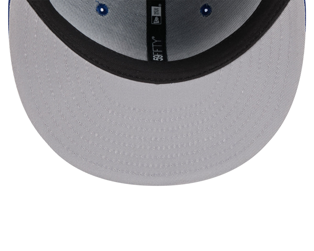 Toronto Blue Jays MLB New Era Men Royal Blue 59Fifty Overlap Script Fitted Hat product image 5, provided for visual
