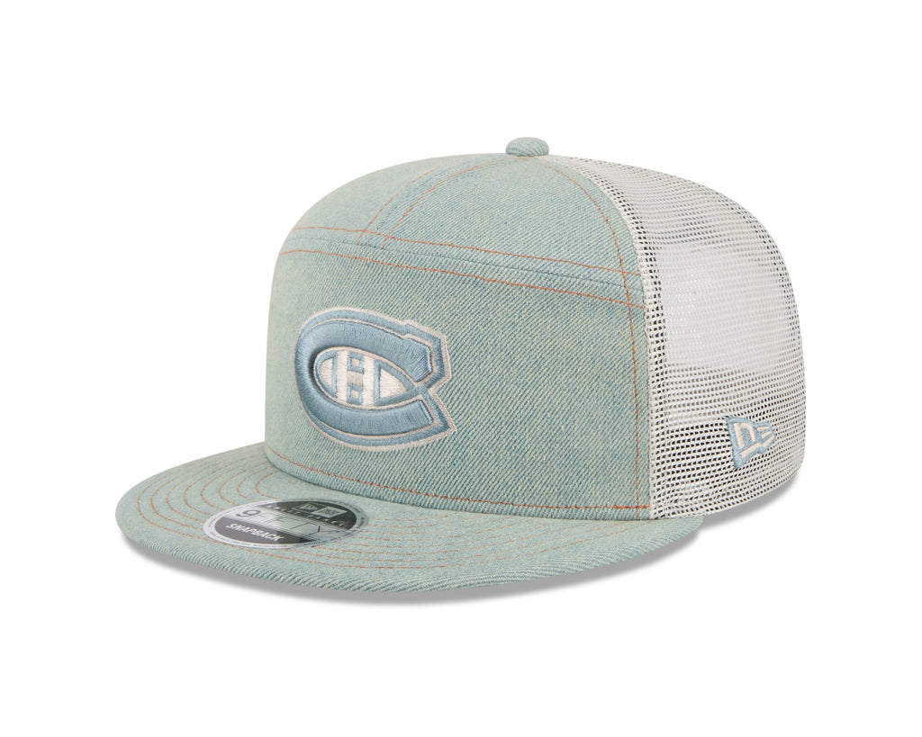 Montreal Canadiens NHL New Era Men Denim 9FIfty Split Panel Snapback product image 1, provided for visual reference and