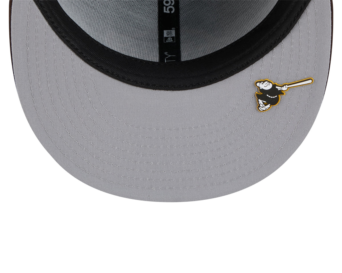 San Diego Padres MLB New Era Men Brown 59Fifty Alternate Logo Fitted Hat product image 3, provided for visual reference and