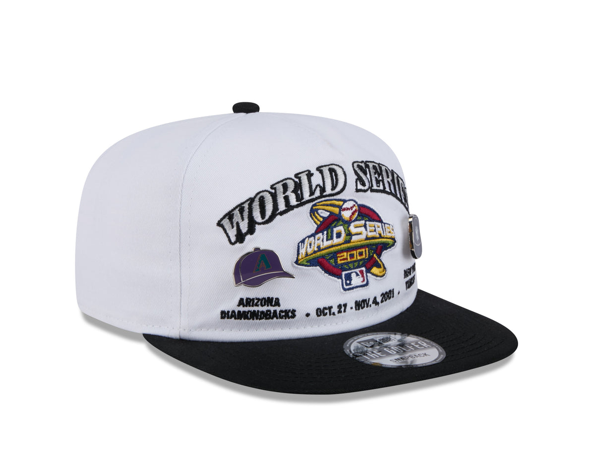 2001 World Series MLB New Era Men White Golfer Championship Pin Snapback product image 4, provided for visual reference and