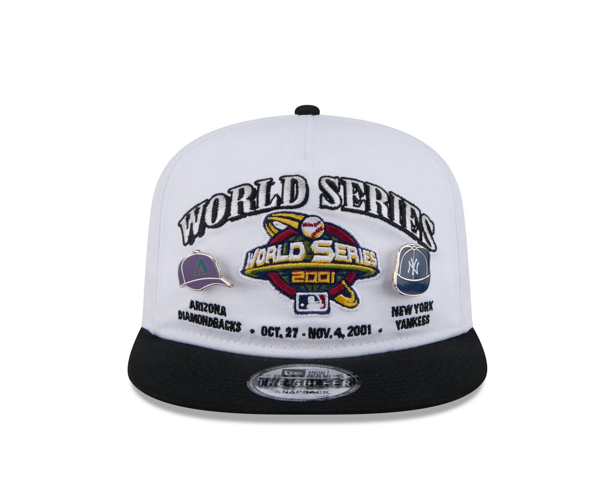 2001 World Series MLB New Era Men White Golfer Championship Pin Snapback product image 3, provided for visual reference and
