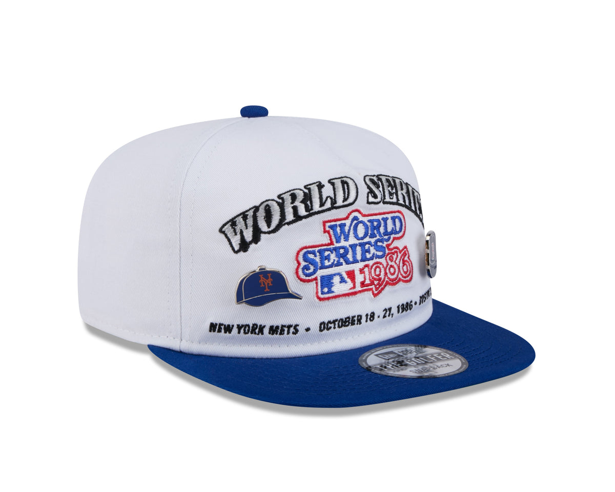 1986 World Series MLB New Era Men White Golfer Championship Pin Snapback product image 4, provided for visual reference and