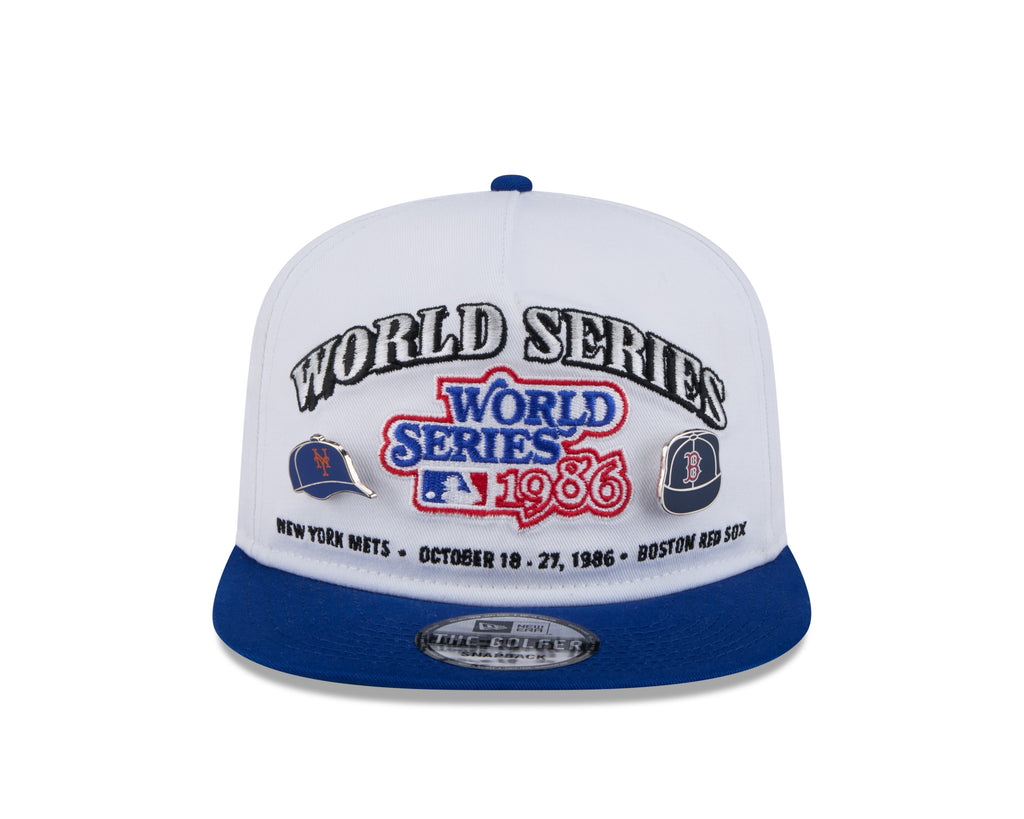 1986 World Series MLB New Era Men White Golfer Championship Pin Snapback product image 3, provided for visual reference and