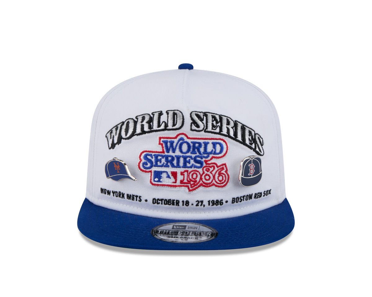 1986 World Series MLB New Era Men White Golfer Championship Pin Snapback product image 3, provided for visual reference and