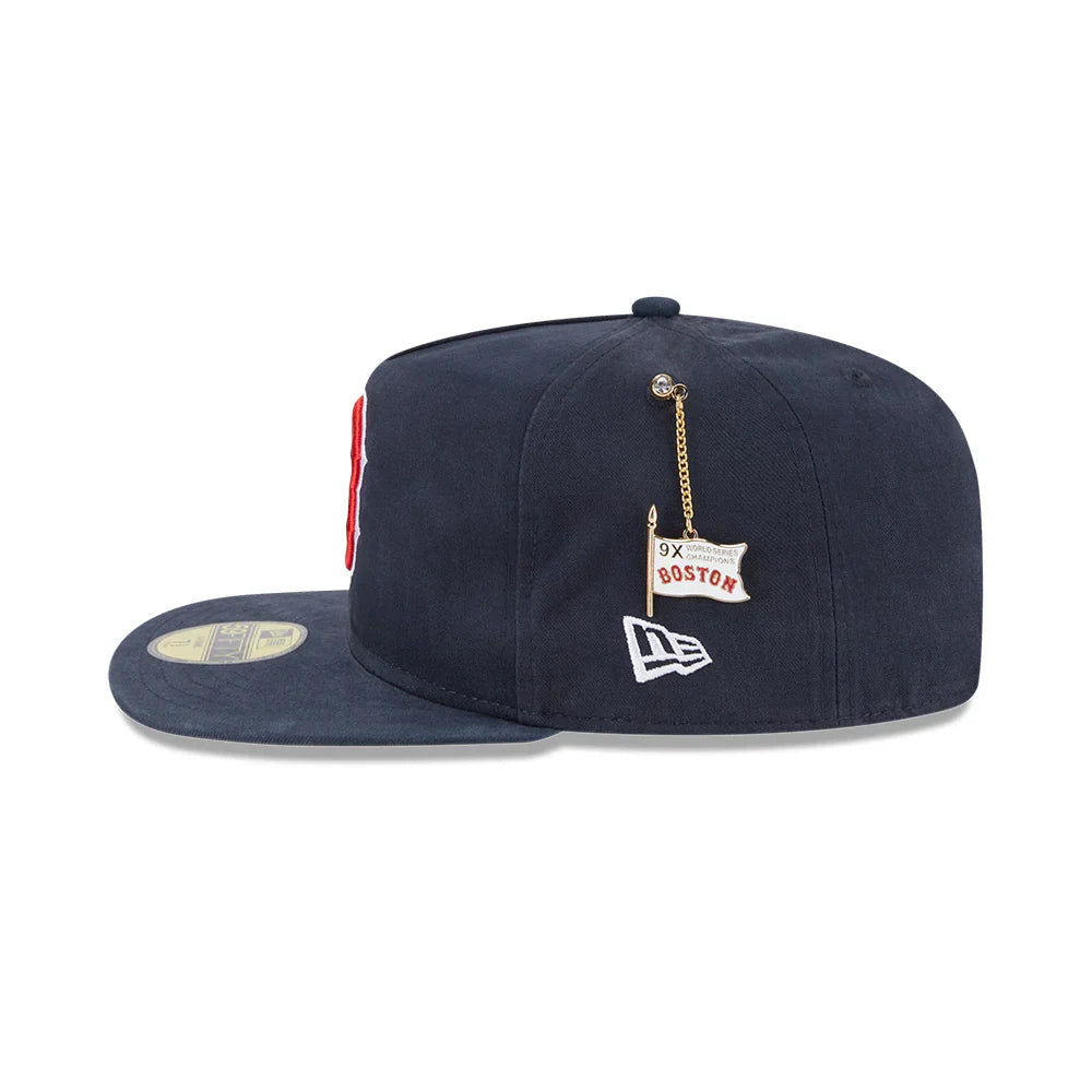 Boston Red Sox MLB New Era Men Dark Blue 59Fifty A-Frame Championship Side Flag product image 5, provided for visual