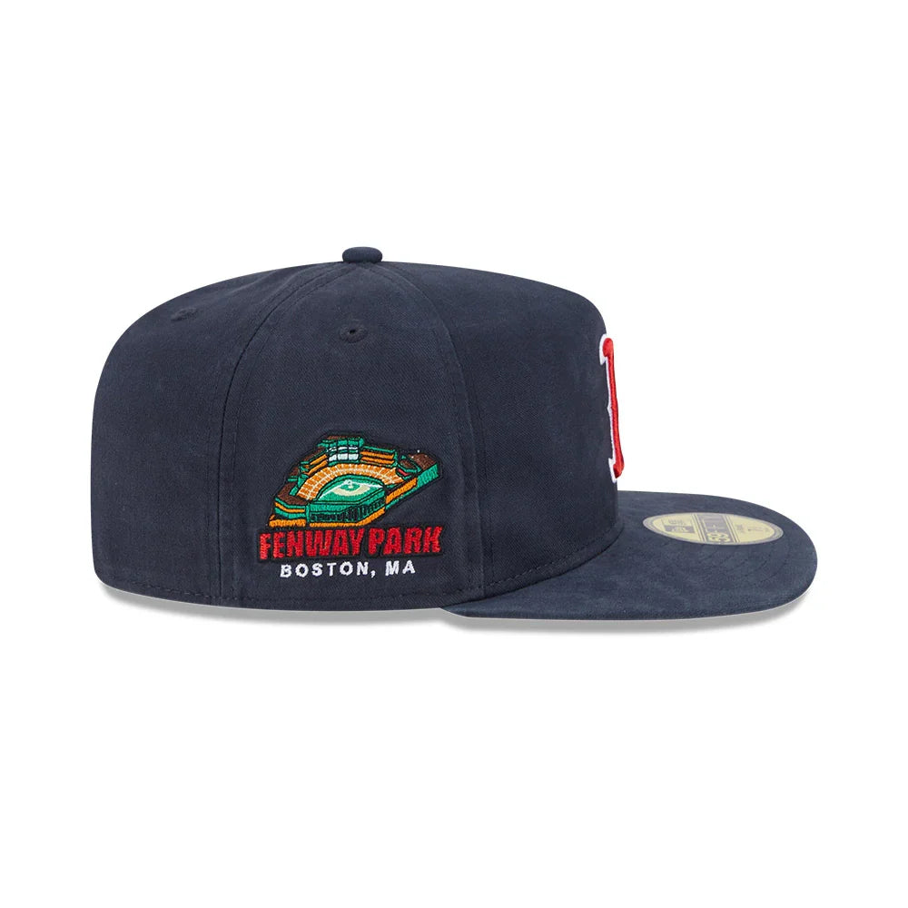 Boston Red Sox MLB New Era Men Dark Blue 59Fifty A-Frame Championship Side Flag product image 6, provided for visual