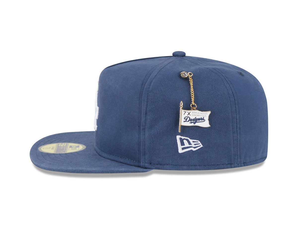 Los Angeles Dodgers MLB New Era Men Dark Blue 59Fifty A-Frame Championship Side Flag product image 5, provided for visual