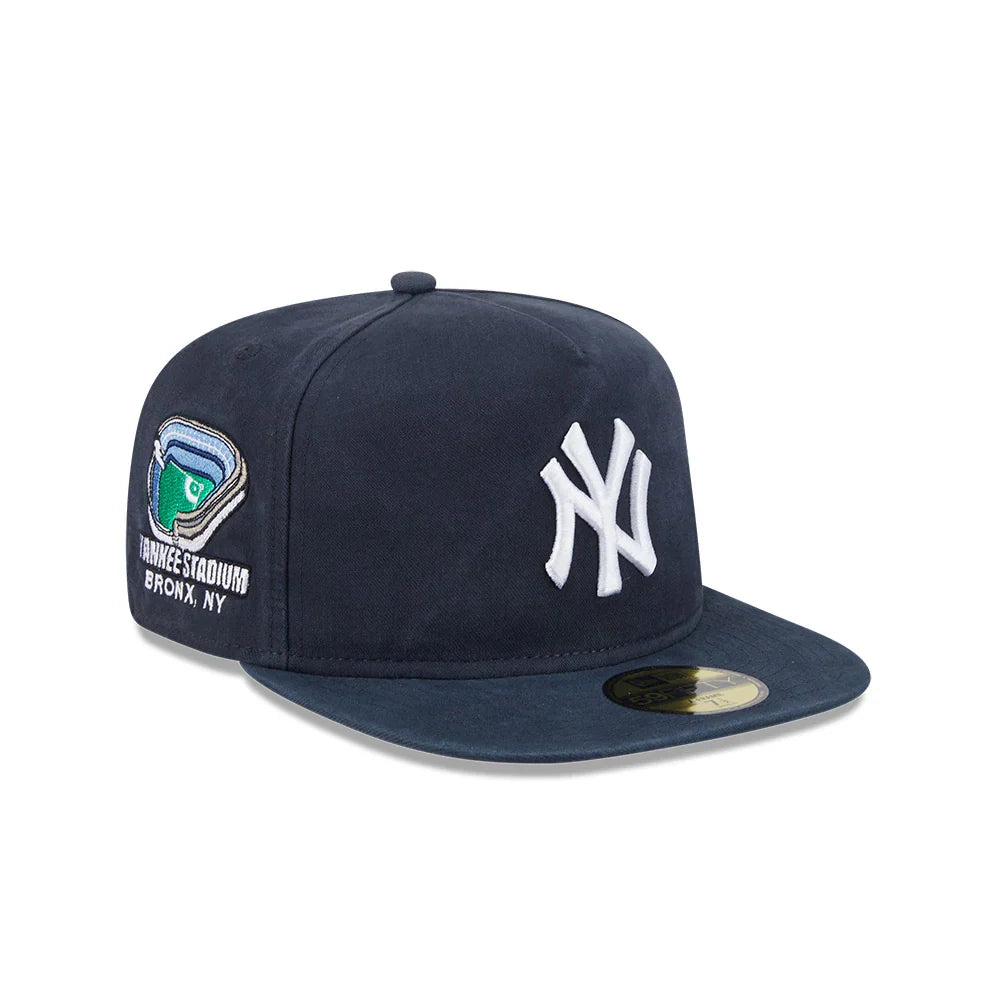 New York Yankees MLB New Era Men Dark Blue 59Fifty A-Frame Championship Side Flag product image 4, provided for visual