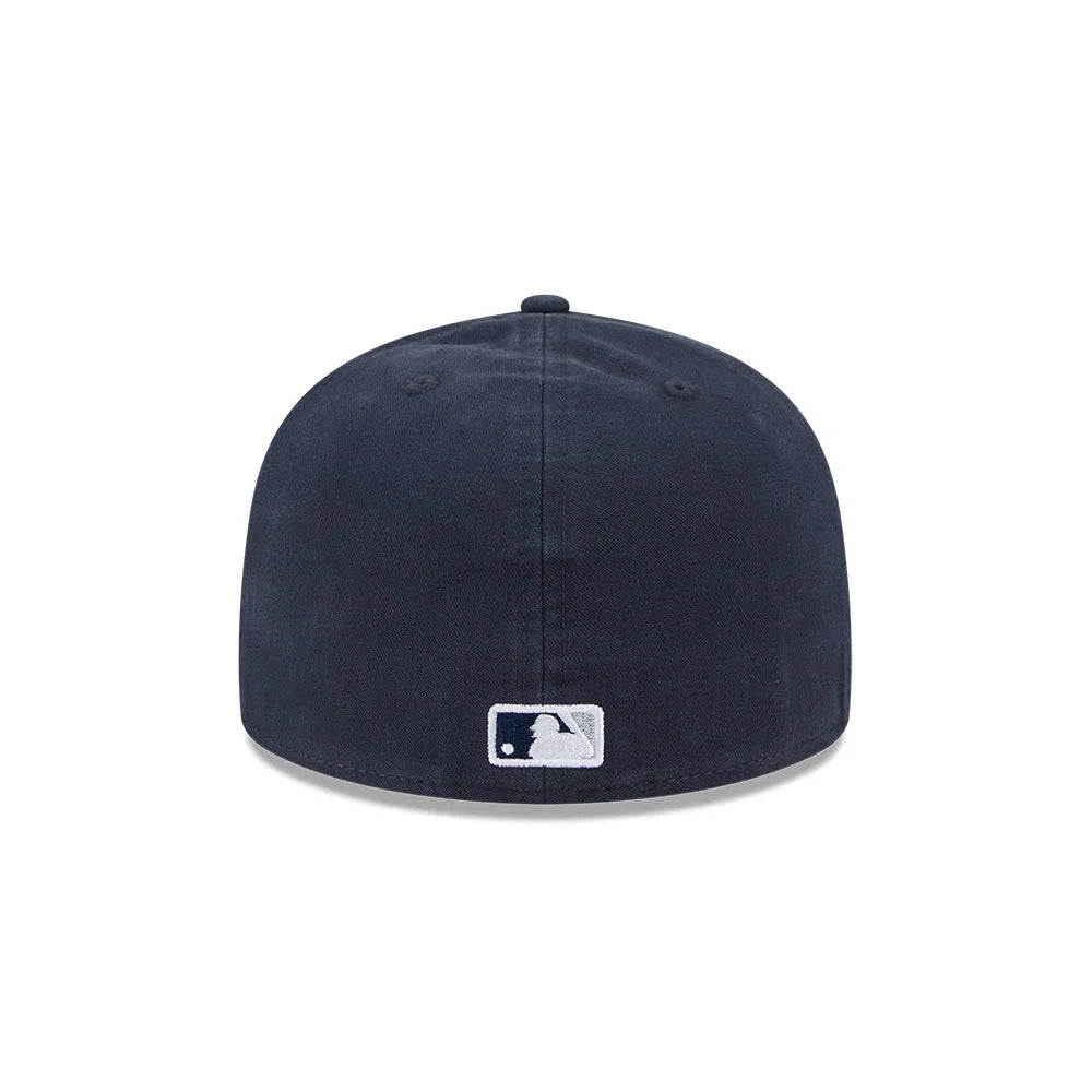 New York Yankees MLB New Era Men Dark Blue 59Fifty A-Frame Championship Side Flag product image 2, provided for visual