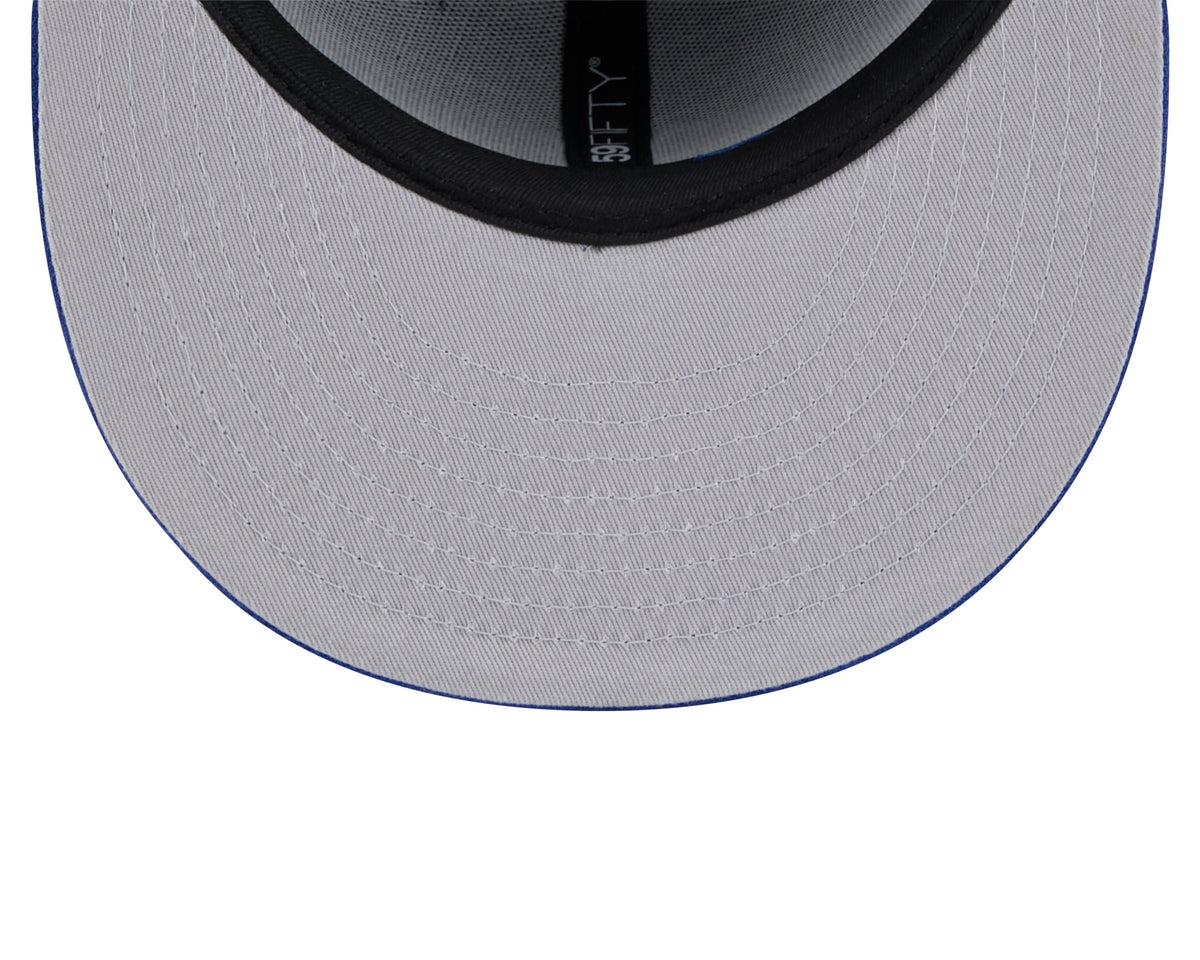 New York Mets MLB New Era Men Royal Blue 59Fifty State Stitch Fitted Hat product image 4, provided for visual reference and