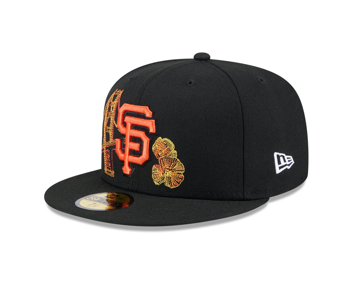 San Francisco Giants MLB New Era Men Black 59Fifty State Stitch Fitted Hat product image 7, provided for visual reference