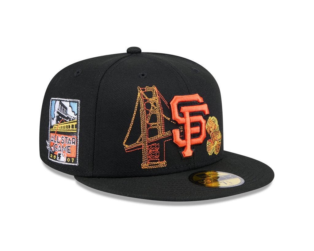 San Francisco Giants MLB New Era Men Black 59Fifty State Stitch Fitted Hat product image 1, provided for visual reference