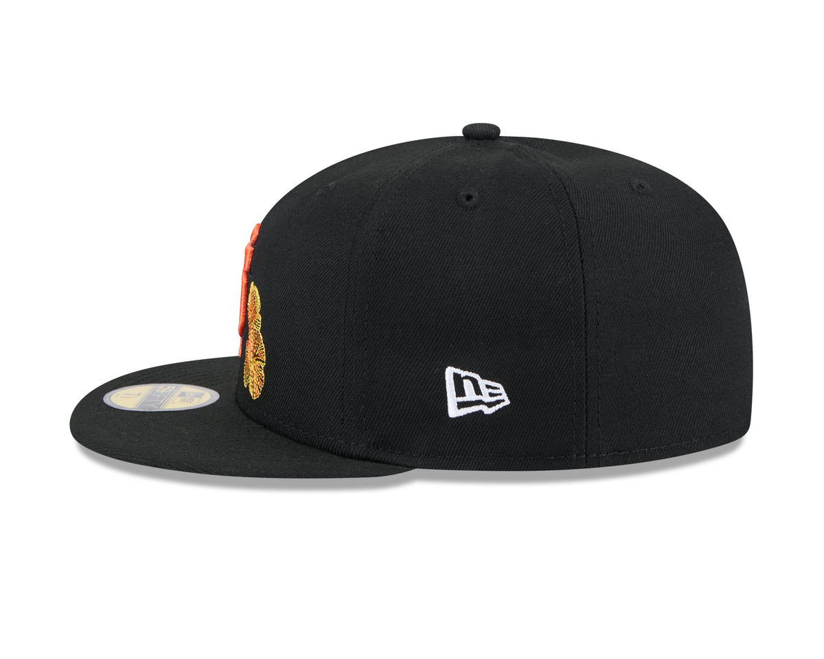 San Francisco Giants MLB New Era Men Black 59Fifty State Stitch Fitted Hat product image 3, provided for visual reference