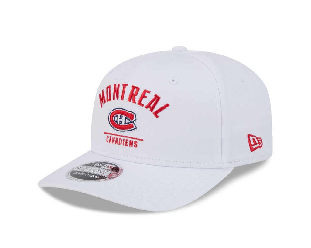 Montreal Canadiens NHL New Era Men White 9Seventy Snapback Hat product image 1, provided for visual reference and product