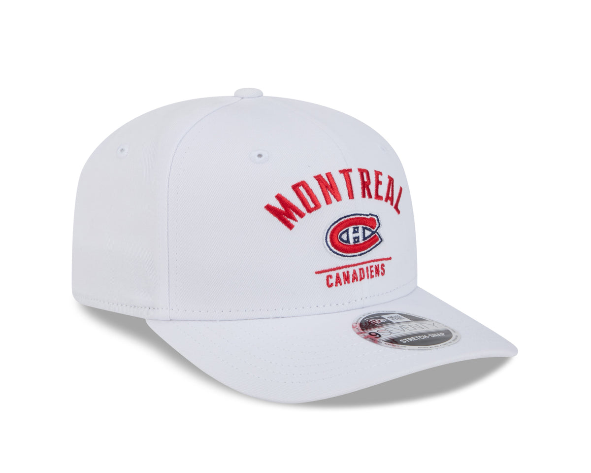 Montreal Canadiens NHL New Era Men White 9Seventy Snapback Hat product image 7, provided for visual reference and product