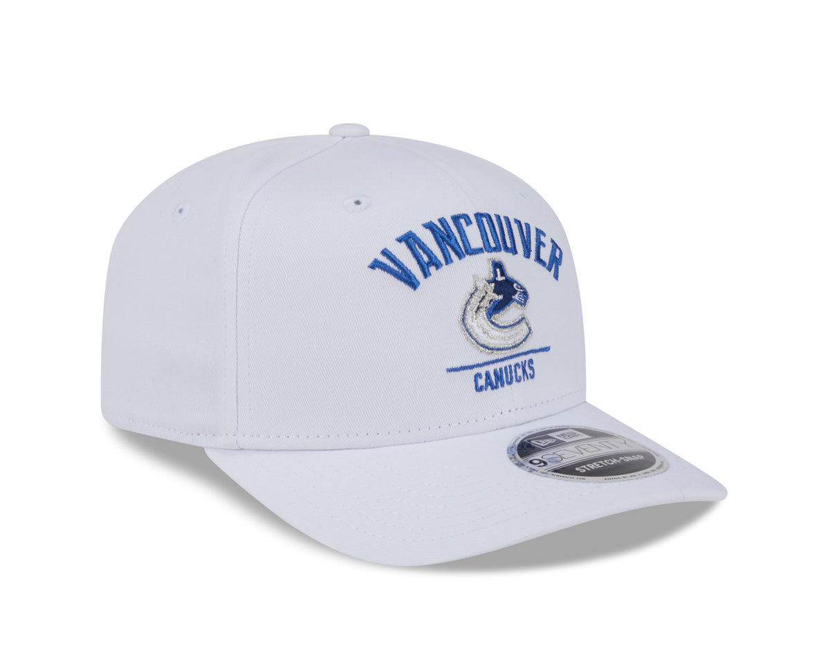 Vancouver Canucks NHL New Era Men White 9Seventy Snapback Hat product image 5, provided for visual reference and product