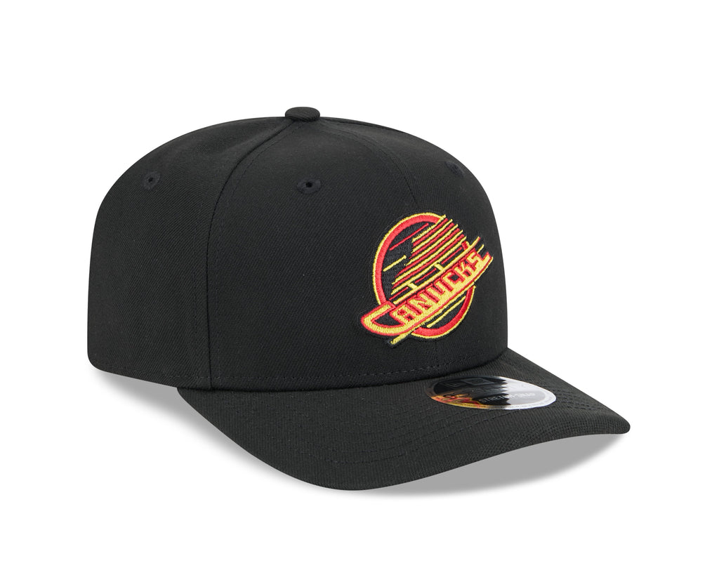 Vancouver Canucks NHL New Era Men Black 9Seventy Team Color Snapback Hat product image 5, provided for visual reference and
